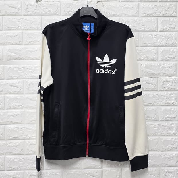 택포// 아디다스 삼선 트랙탑 블랙 화이트 2XL ejk