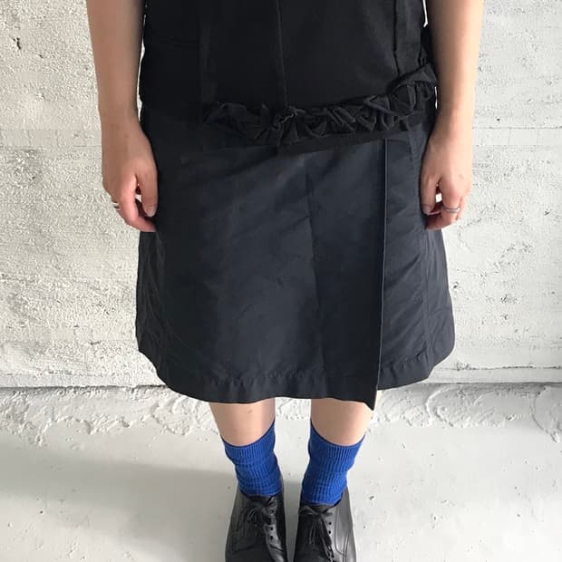 질샌더 네이비 랩스커트