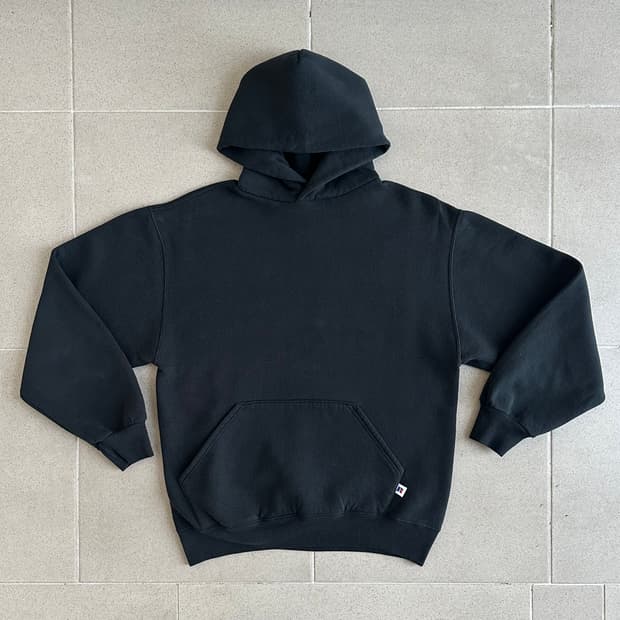 90s 빈티지 러셀 후드 블랙 M USA