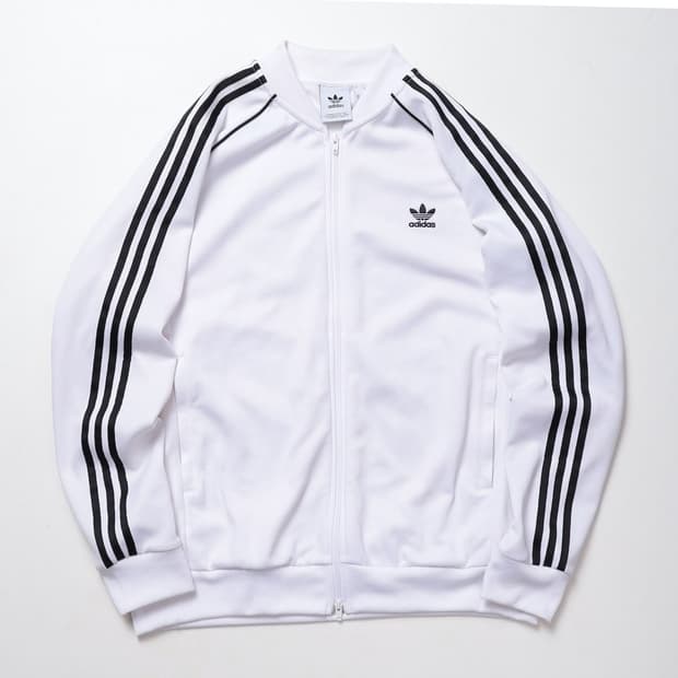 Adidas 화이트 트랙 집업