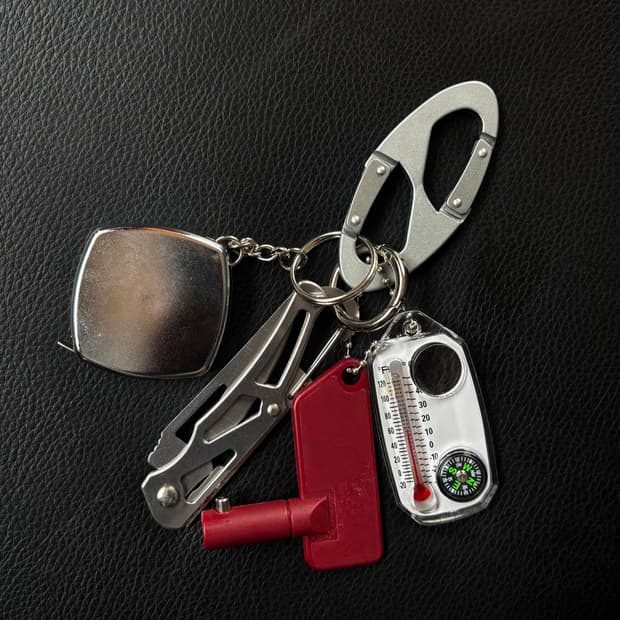 vintage keyring (american worker)