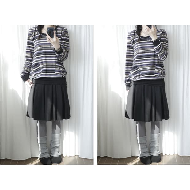 Stripe purple hoodie