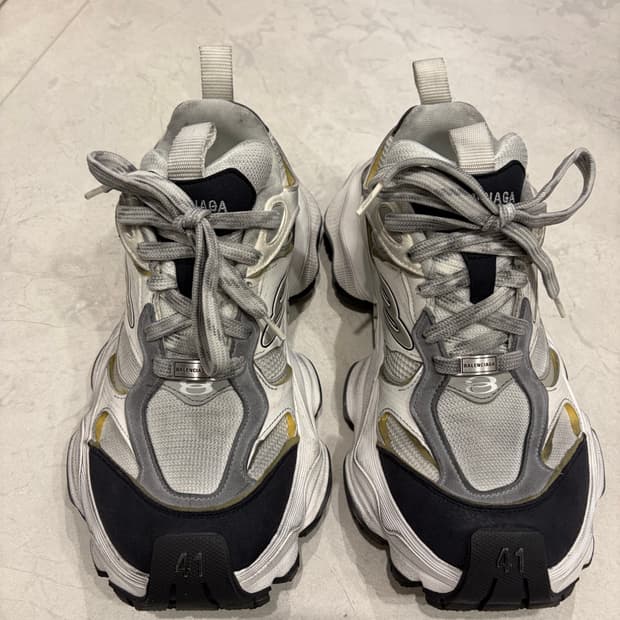 발렌시아가 카고 스니커즈 화이트 그레이 41