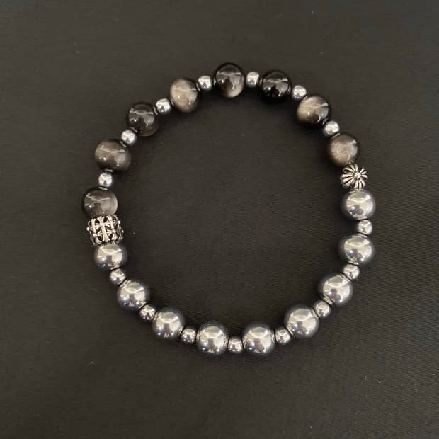 실버 옵시디언  팔찌