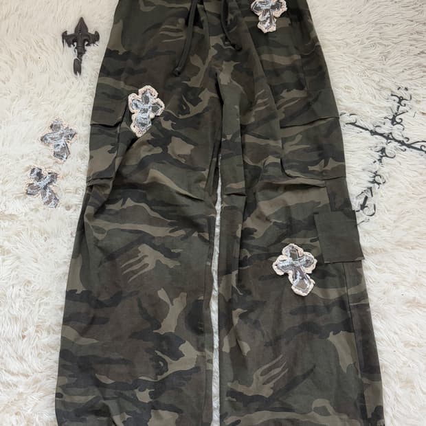 hurtmade military camo cross loose fit p