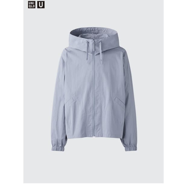 유니클로 u 후드블루종