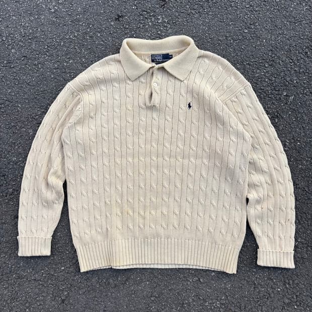 90년대 폴로 랄프로렌 케이블 니트