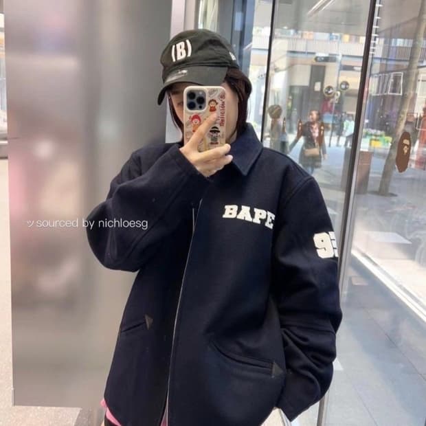 BAPE 93AW Melton Zip Jacket 베이프 멜톤 울 자켓 
