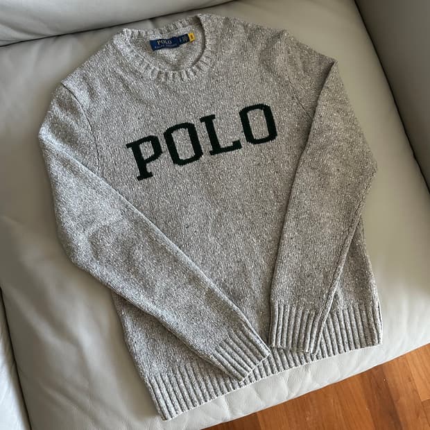 폴로 랄프로렌 로고 니트 S