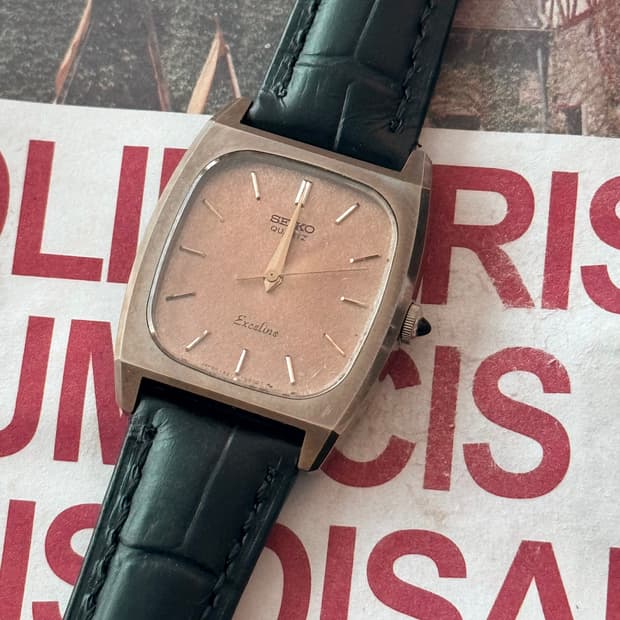 세이코 Seiko 쿼츠 Exceline 로즈 골드