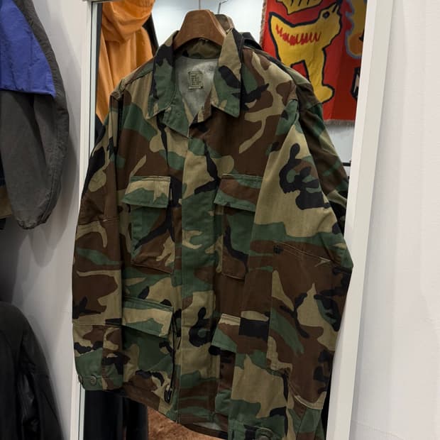 80s Military U.S.Army 미군 우드랜드 카모 BDU 자켓