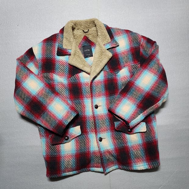 빈티지 BIGI 비기 체크 울 헤비 자켓