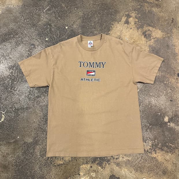 빈티지 90s 타미 스포츠 부틀랙 티셔츠 