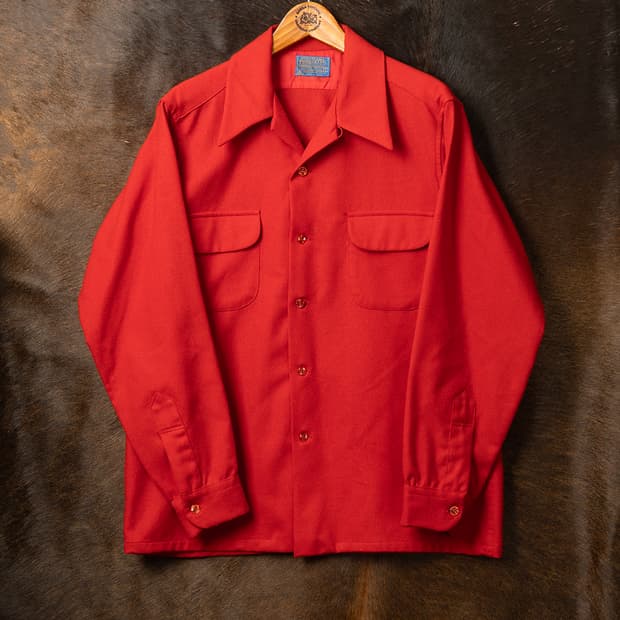 [L] 60s ~ 펜들턴 USA 롱테일 카라 울 셔츠 MT-1501 