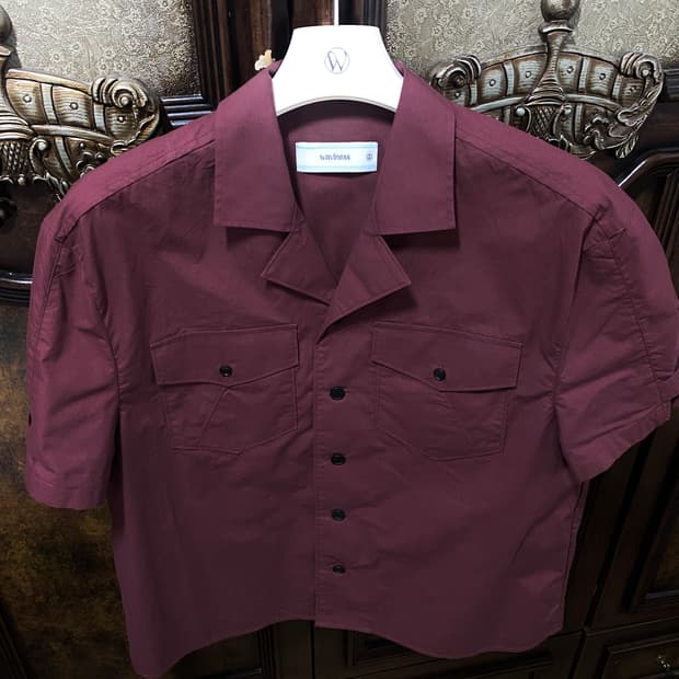 웨이비니스 투포켓 하프 셔츠 버건디(2)
