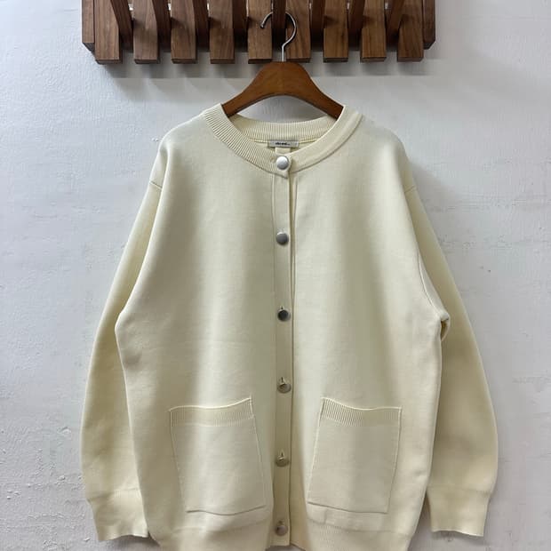 일본빈티지 Niko and… 니코앤드 아이보리 스냅 니트 가디건 