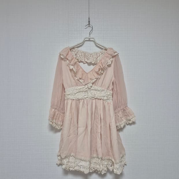 리즈리사 샘플 히메갸루 딸기우유 레이스후릴원피스