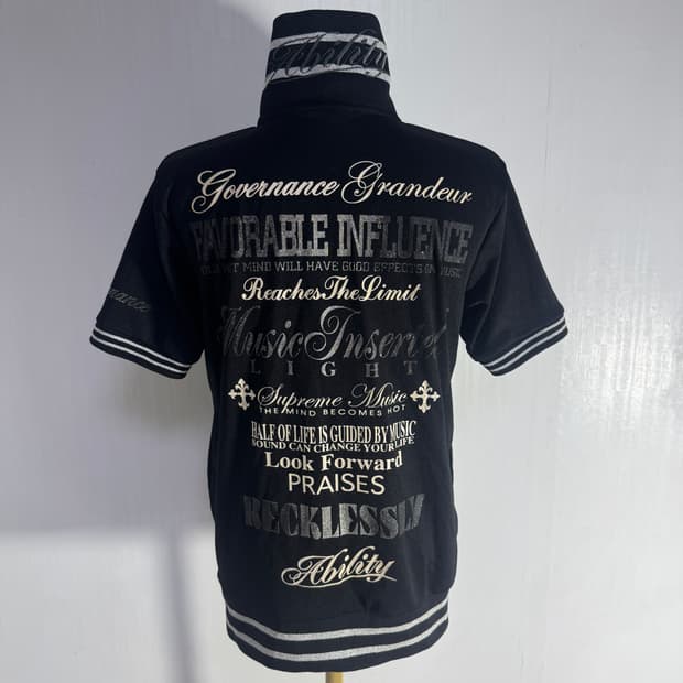 Mild life 레터링 반팔 트랙탑 y2k 