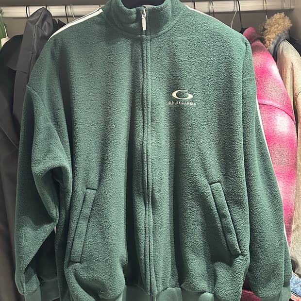 발렌시아가 루프 스포츠 아이콘 집업 자켓 그린 s사이즈