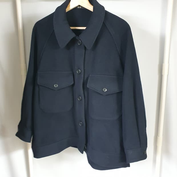 유니클로 C 울블렌드 셔츠 자켓