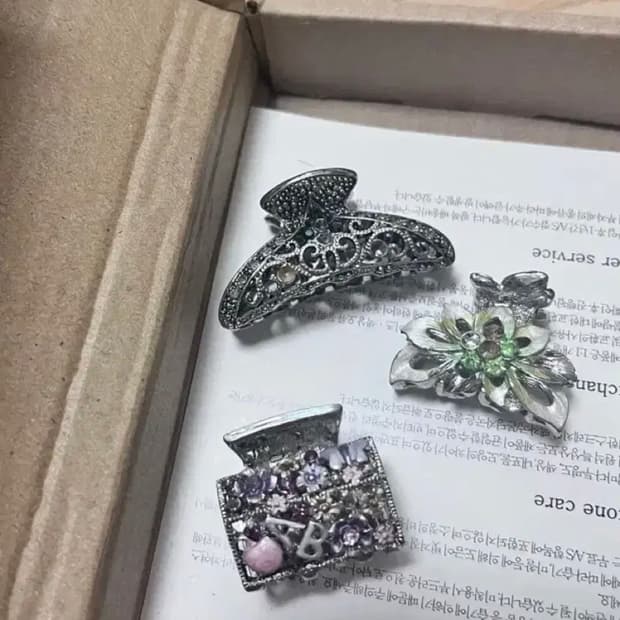 사호 레테 빈티지 오네갸루 집게핀