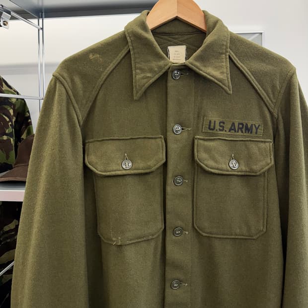 60s US Army 미군 OG-108 울 필드 셔츠 (M)  