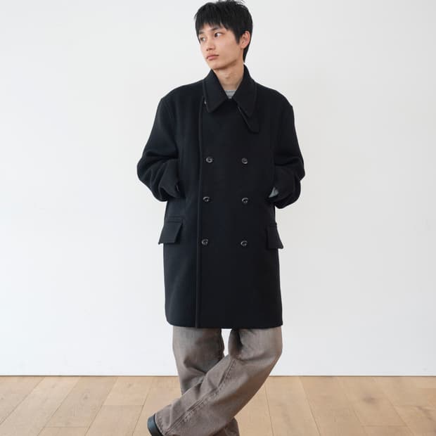 HAM PEACOAT BLACK 1size
