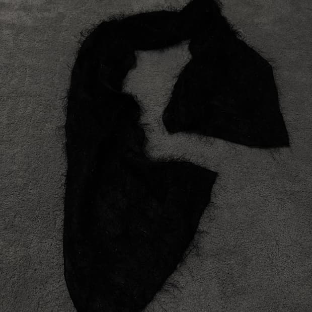 Vintage v-kei punk mood fur scarf