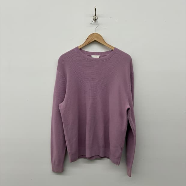 COS 코스 퍼플 와플 니트 스웨터 L