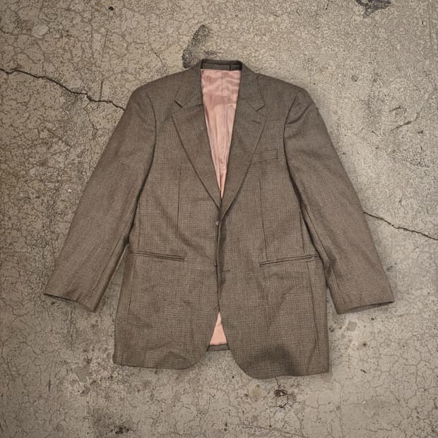 90s CHAPS 램스울100% 하운즈투스 패턴 블레이저 자켓