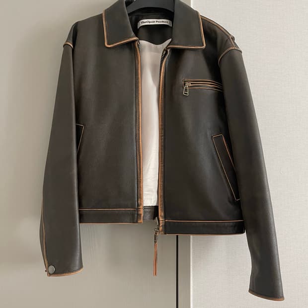 더오픈프로덕트 레더 자켓