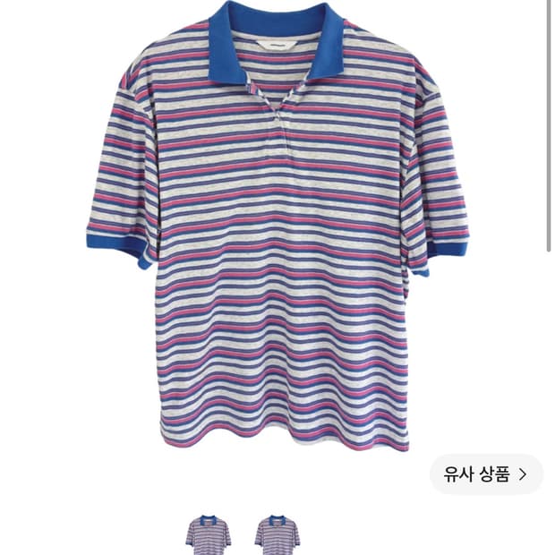 논노드 썸머 폴로 셔츠 멀티 스트라이프 1사이즈
