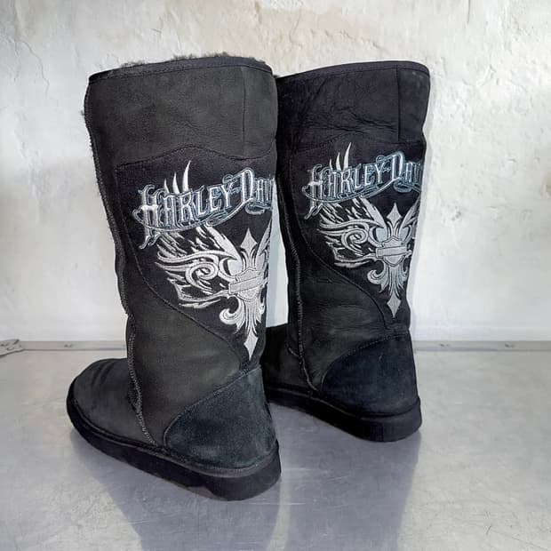Harley-Davidson 자수레터링 어그부츠