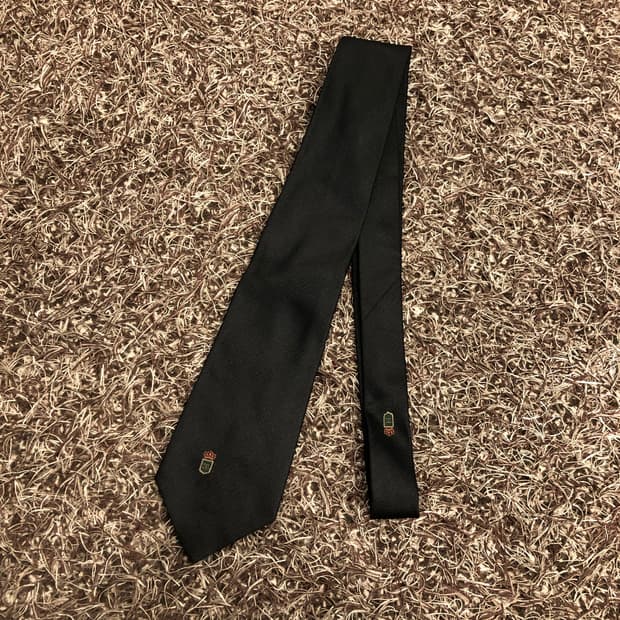 빈티지 샤넬 로고 실크 넥타이