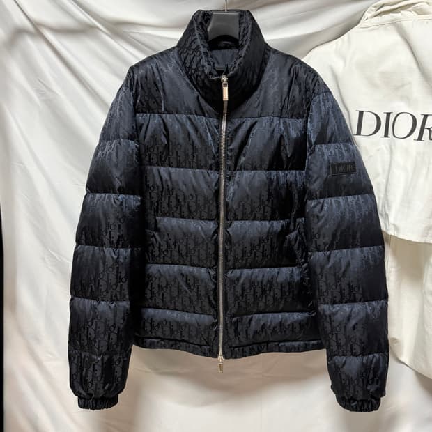 [S+급/48] 디올 오블리크 패딩 블랙 풀구성