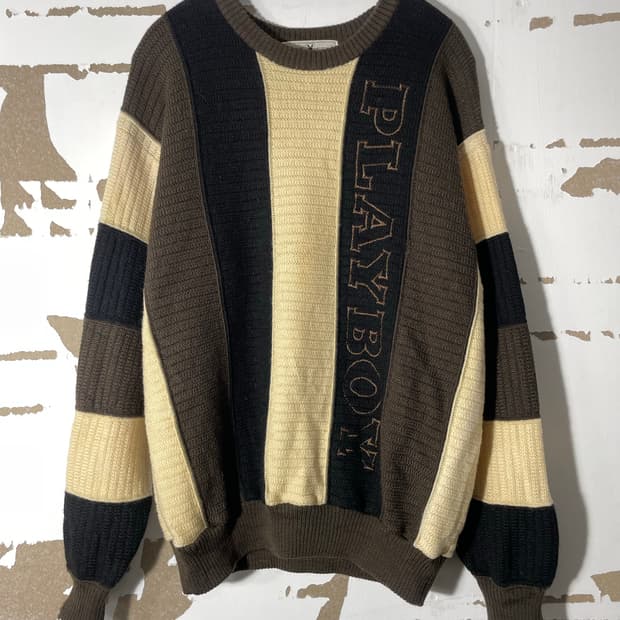 플레이보이 스트라이프 니트