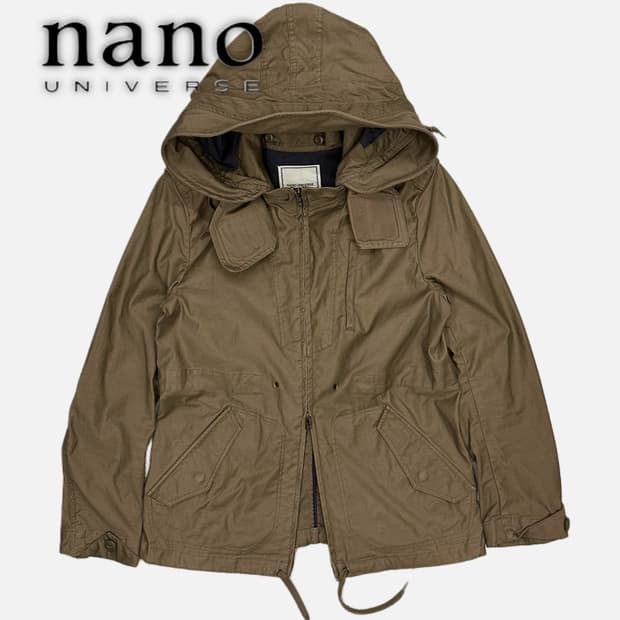 NANO UNIVERSE beige mountain parka