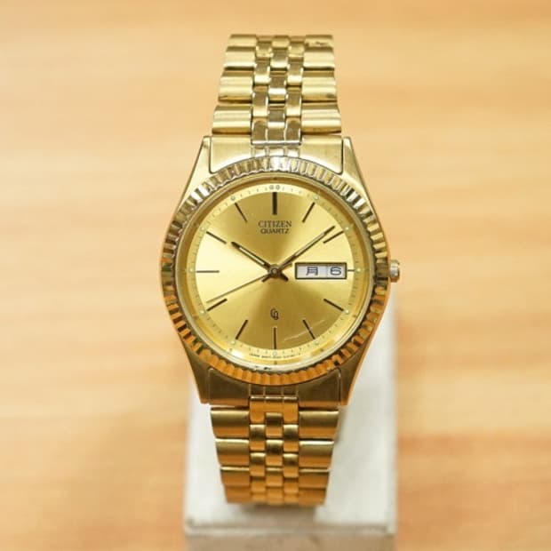 80s 시티즌 프레지던트 롤렉스 프레임 금장 쿼츠 시계
