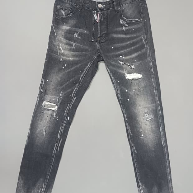 [30] 디스퀘어드2 앞지퍼 데미지 쿨가이 블랙진 청바지