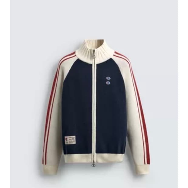 자라 챔피온 컬러배색 집업가디건 M