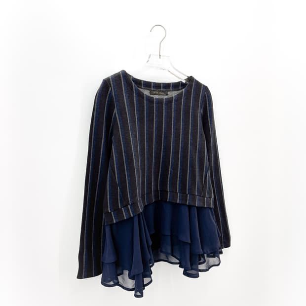 빈티지 프릴 긴팔티셔츠