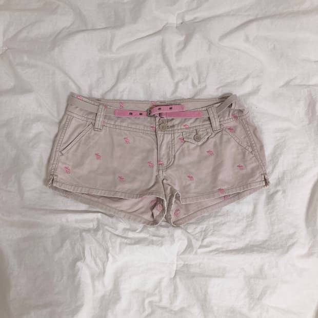 아베크롬비 핑크 패턴 숏팬츠 