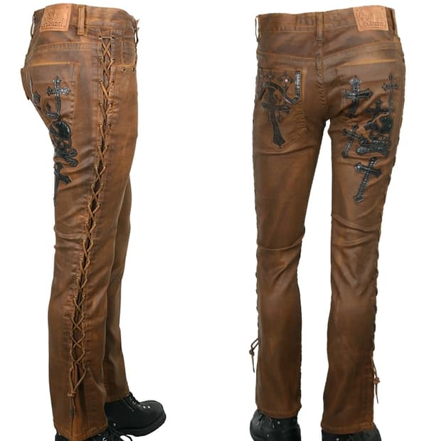 옆트임 웨스턴 브라운 코팅 PANT 