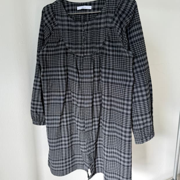 빈티지 체크 원피스