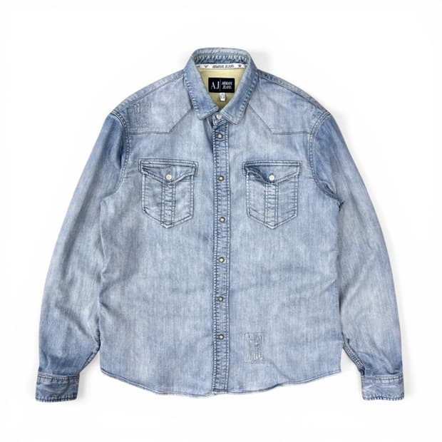00's 아르마니 진스 데님 셔츠