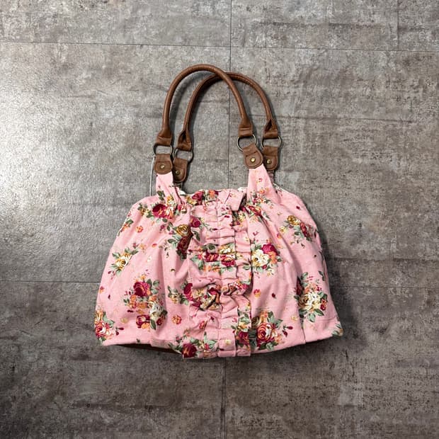 (미사용) 플로럴 프릴 디테일 숄더백