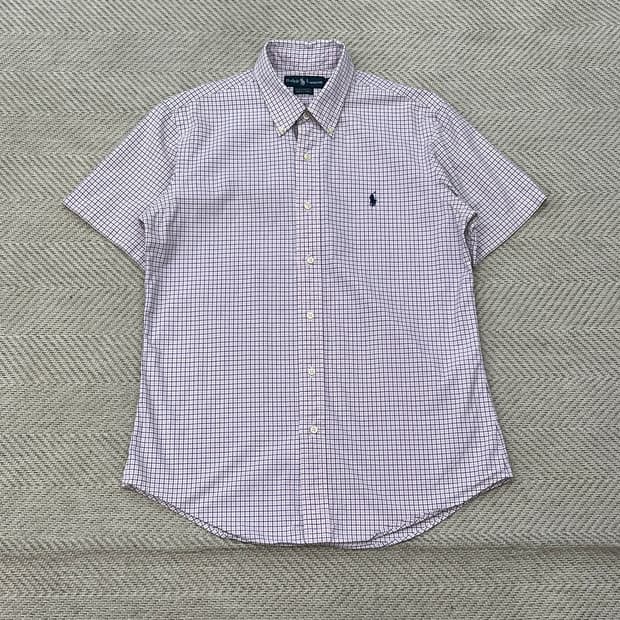 폴로 랄프로렌 체크 반팔셔츠 r3383