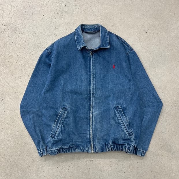 폴로랄프로렌 90s 데님 해링턴 자켓