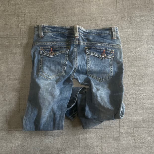 일본빈티지 Backrush 핀터깔y2k락펑크긱시크 웨스턴데님팬츠