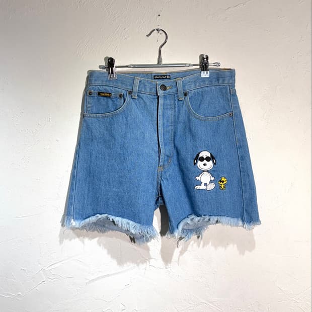 Too Cute 스누피 데님 쇼츠 핫팬츠 (made in USA)
